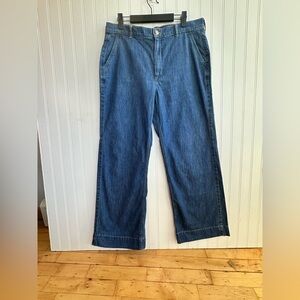 Women’s J. Crew Wide Leg Trouser Jean Size 30